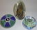 *3 ART GLASS PAPERWEIGHTS