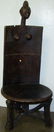 *AFRICAN CARVED WOOD CHAIR