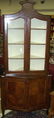 *19TH C. MAHOGANY CORNER CABINET