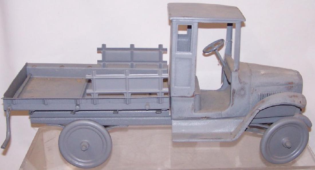 *BUDDY L LUMBER TRUCK: Unmarked, with gray primer, approximate length 25".