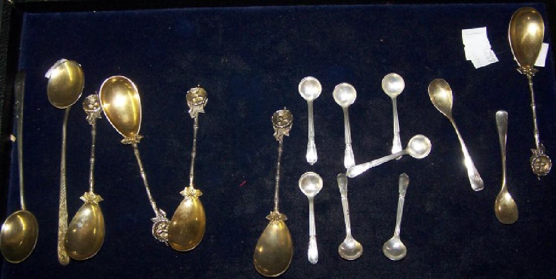*16 STERLING SILVER SPOONS (1 of 2)