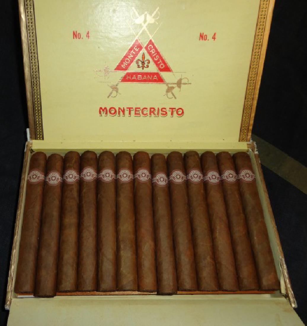 *GROUP OF MONTECRISTO CUBAN CIGARS: Enclosed in original box.