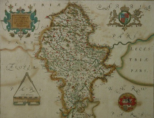 SAXTON, CHRISTOPHER| (16th Century English) Antiq: SAXTON, CHRISTOPHER| (16th Century English) Antiquarian map (possibly Scotland) framed, hand colored engraving on paper, signed lower left, dated 1577 upper left. CONDITION: Fair, several areas of pap