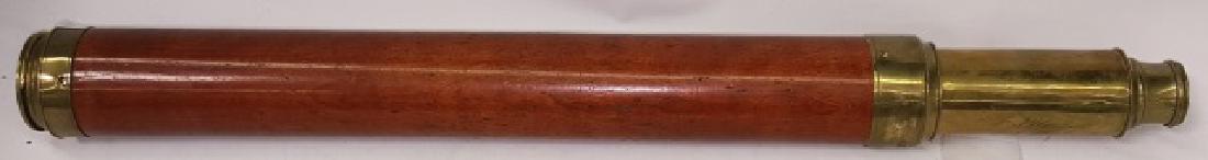 *NAUTICAL TELESCOPE: Having wood and brass frame.