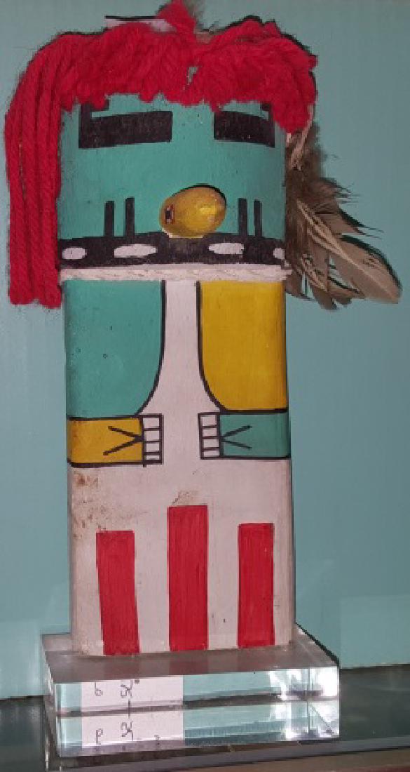 NATIVE AMERICAN CRADLE DOLL: Approximate height with stand 8 1/2".