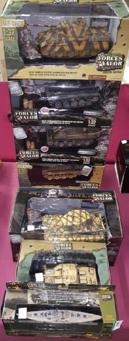 *7 PIECES: Forces of Valor battleship and tanks.