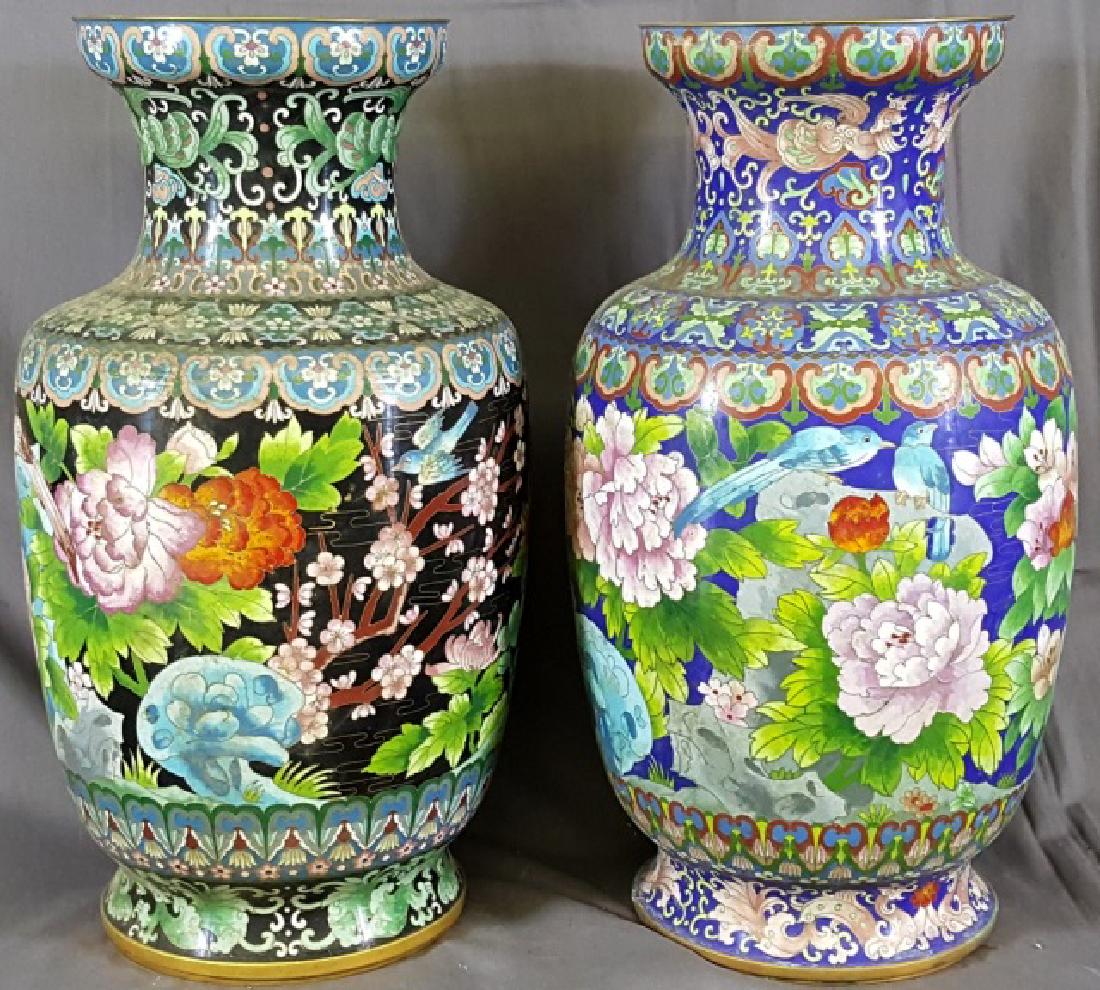 *2 CHINESE CLOISONNE VASES (1 of 8)