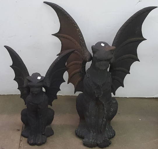 *2 Cast Iron Gargoyles