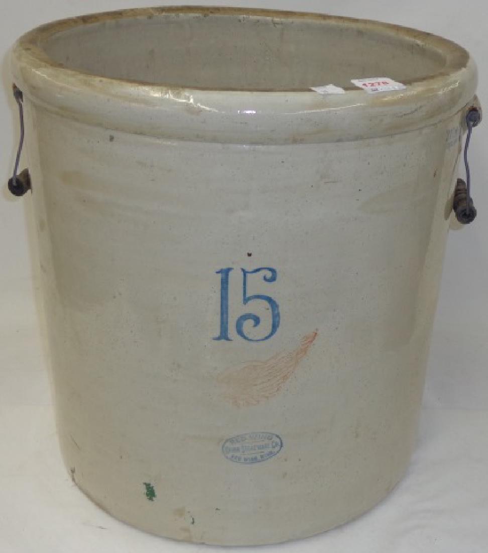 *15-GALLON RED WING STONEWARE CROCK: *15-GALLON RED WING STONEWARE CROCK