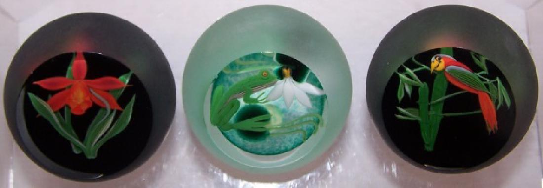 *3 CORREIA ART GLASS PAPERWEIGHTS (1 of 1)