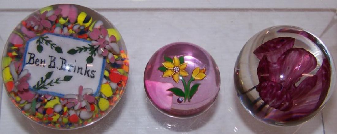 *3 ART GLASS PAPERWEIGHTS (1 of 1)