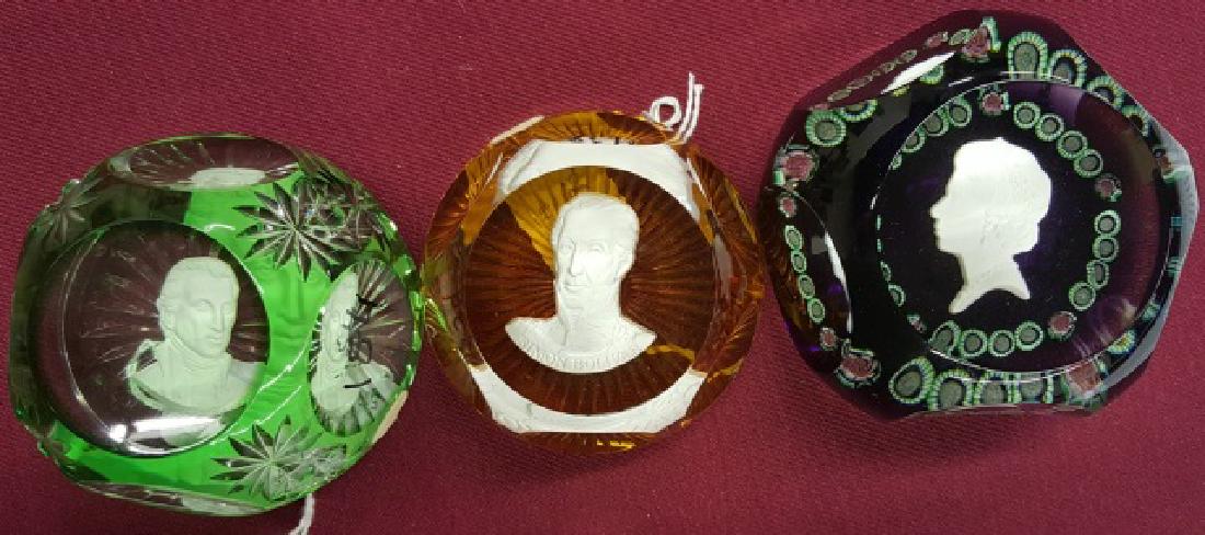 *3 BACCARAT ART GLASS PAPERWEIGHTS (1 of 1)