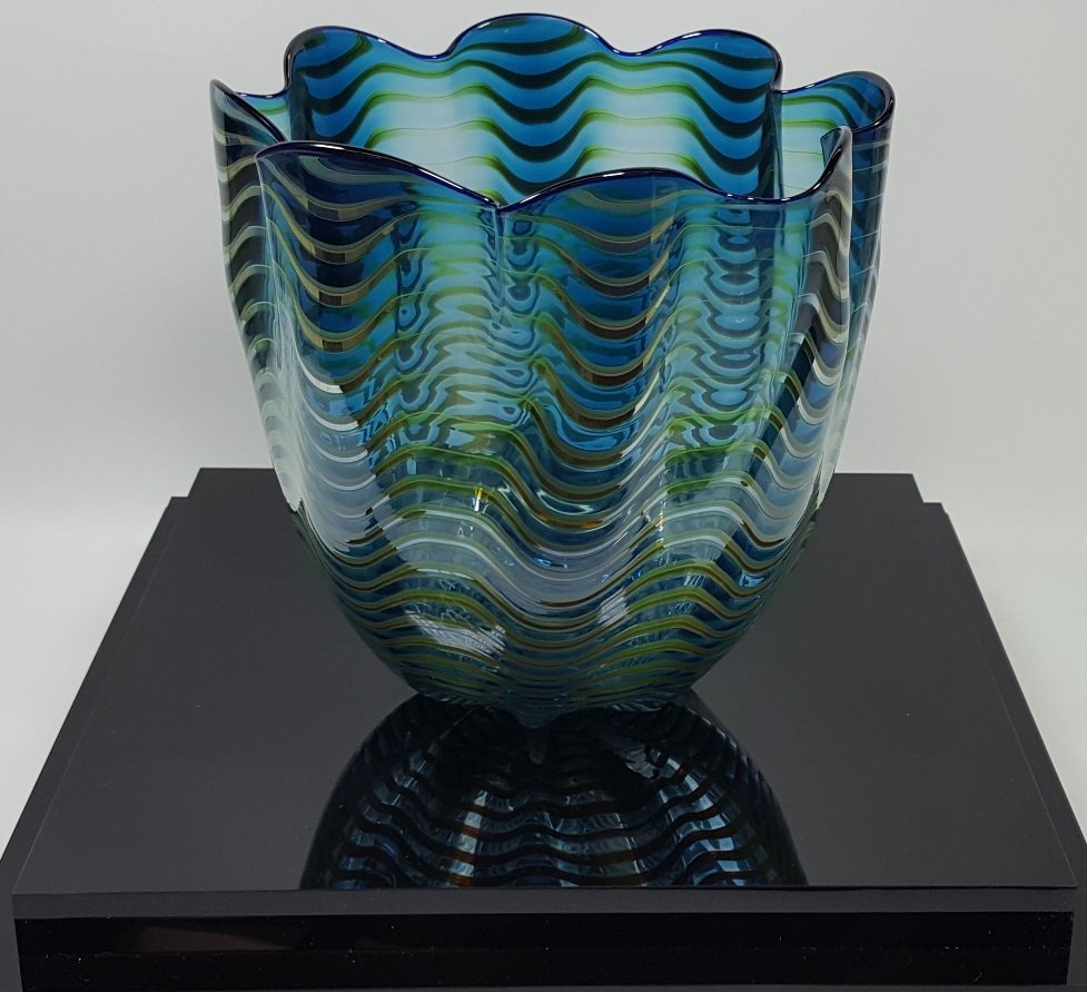*DALE CHIHULY ART GLASS BASKET (1 of 5)