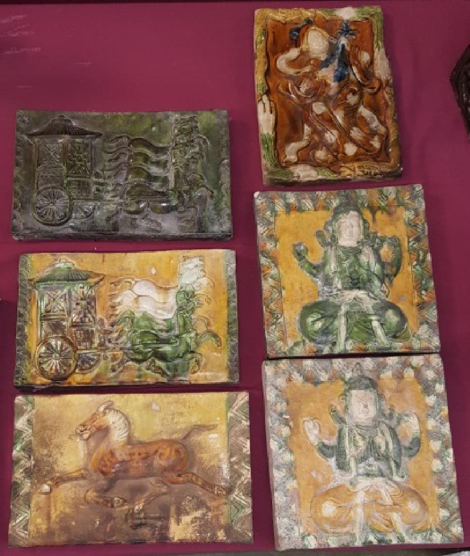 *6 CHINESE CERAMIC TILES (1 of 1)