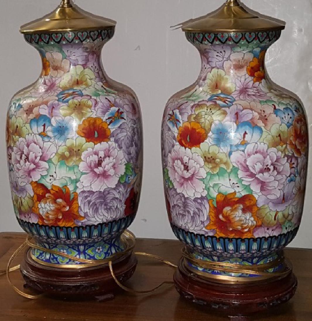 *PAIR OF CHINESE CLOISONNE VASES (1 of 1)