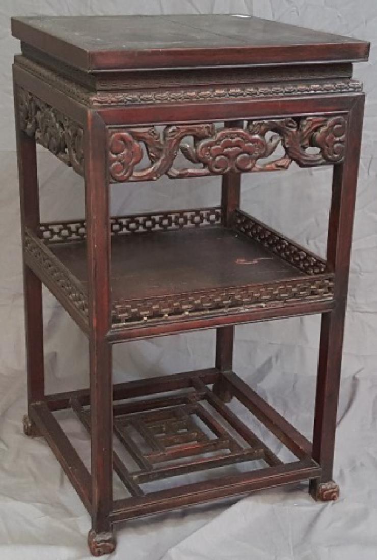 *CHINESE PEDESTAL TABLE (1 of 4)