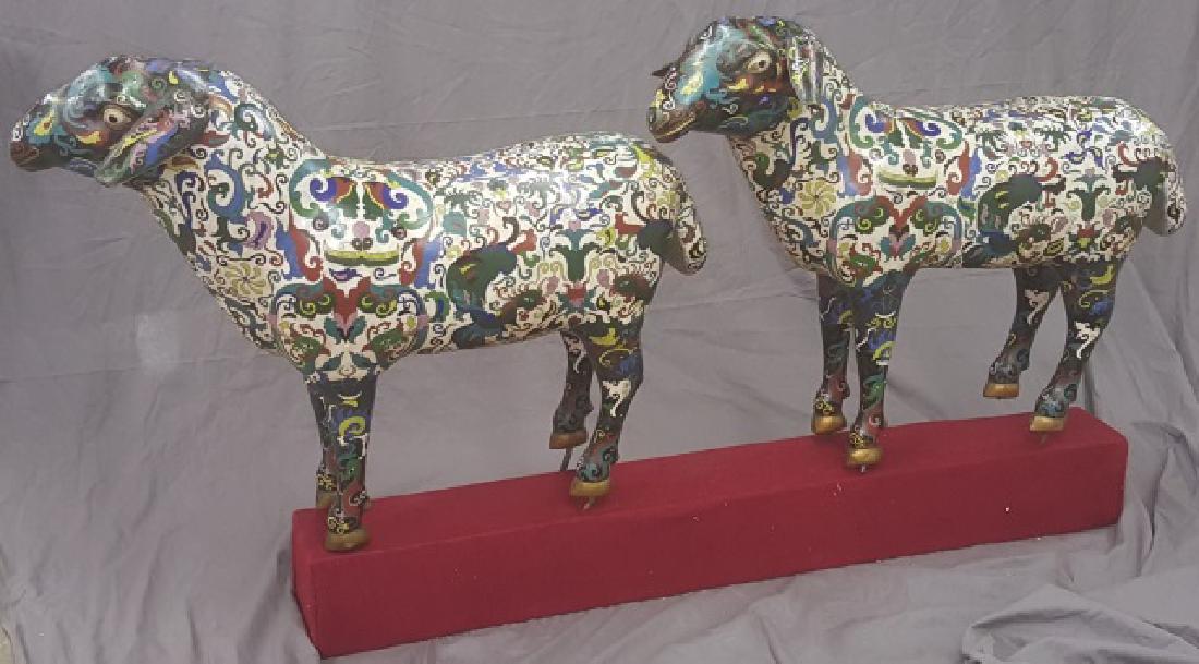 *2 CLOISONNE SHEEP (1 of 2)