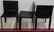 *5 CATTELAN ITALIA BLACK LEATHER DINING CHAIRS