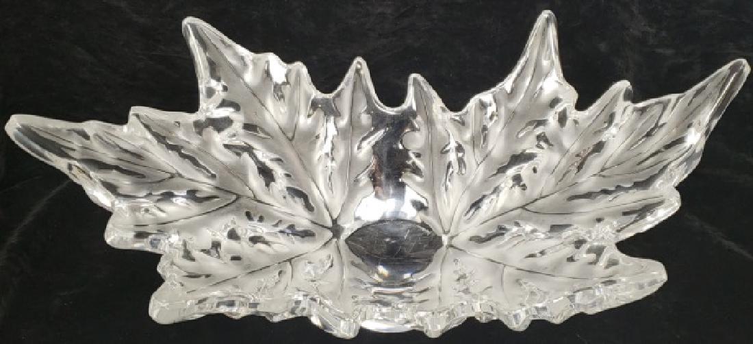 LALIQUE ART GLASS CENTER BOWL (1 of 3)