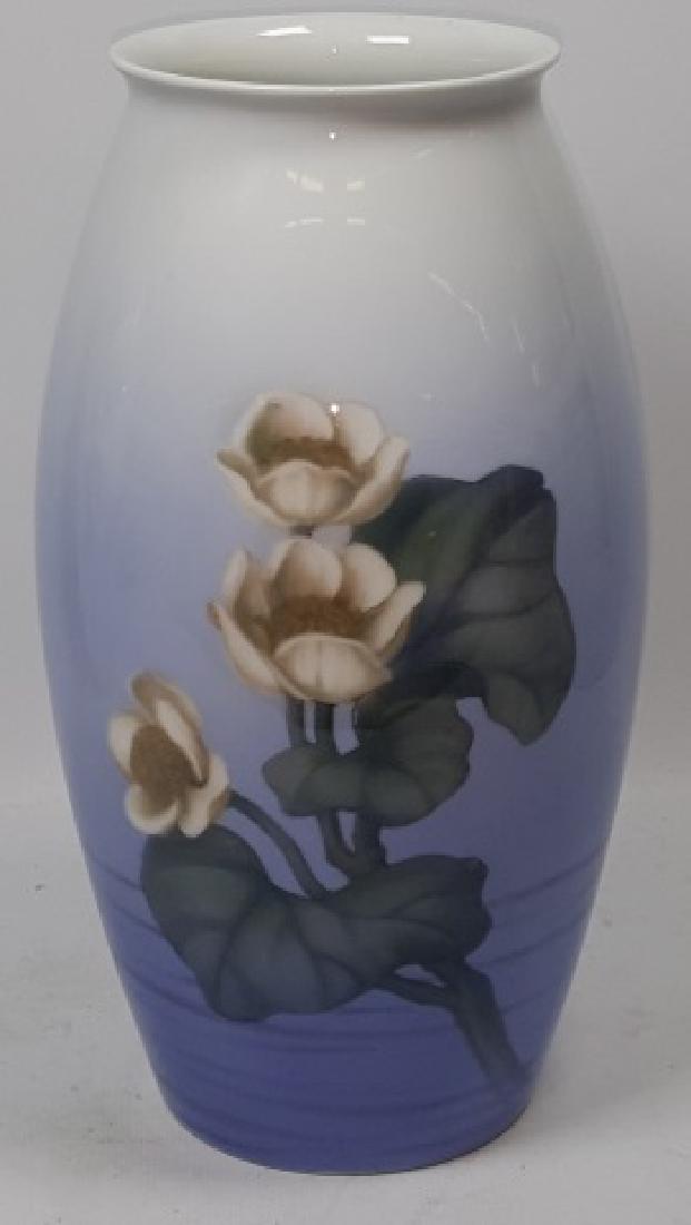*BING & GRONDAHL VASE: With floral decoration, #246, approximate height 9 1/4".
