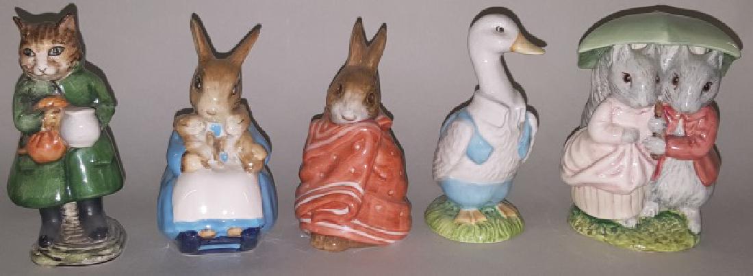 *5 BESWICK FIGURES: "Beatrix Potter" series.