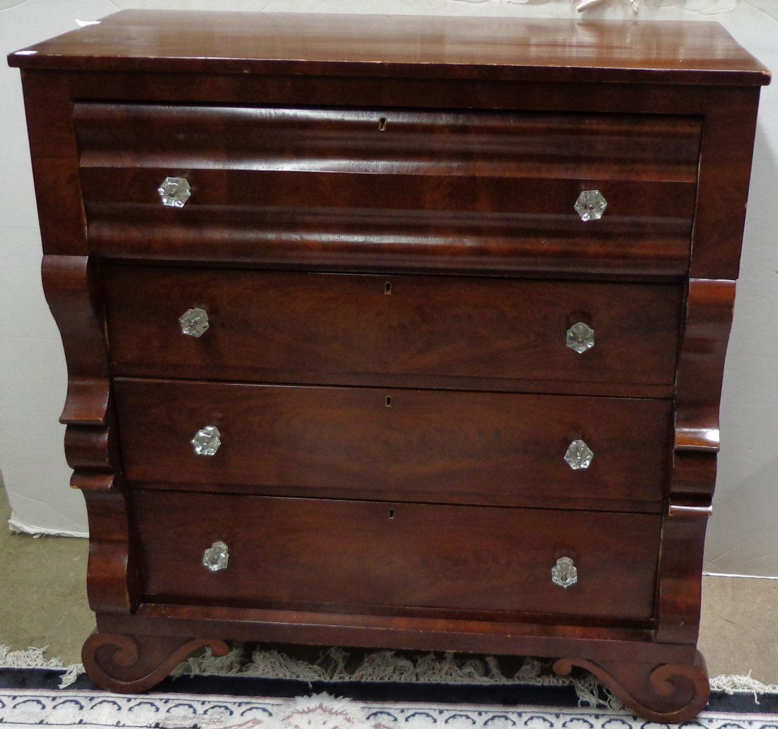 *19TH C. EMPIRE STYLE CHEST (1 of 6)