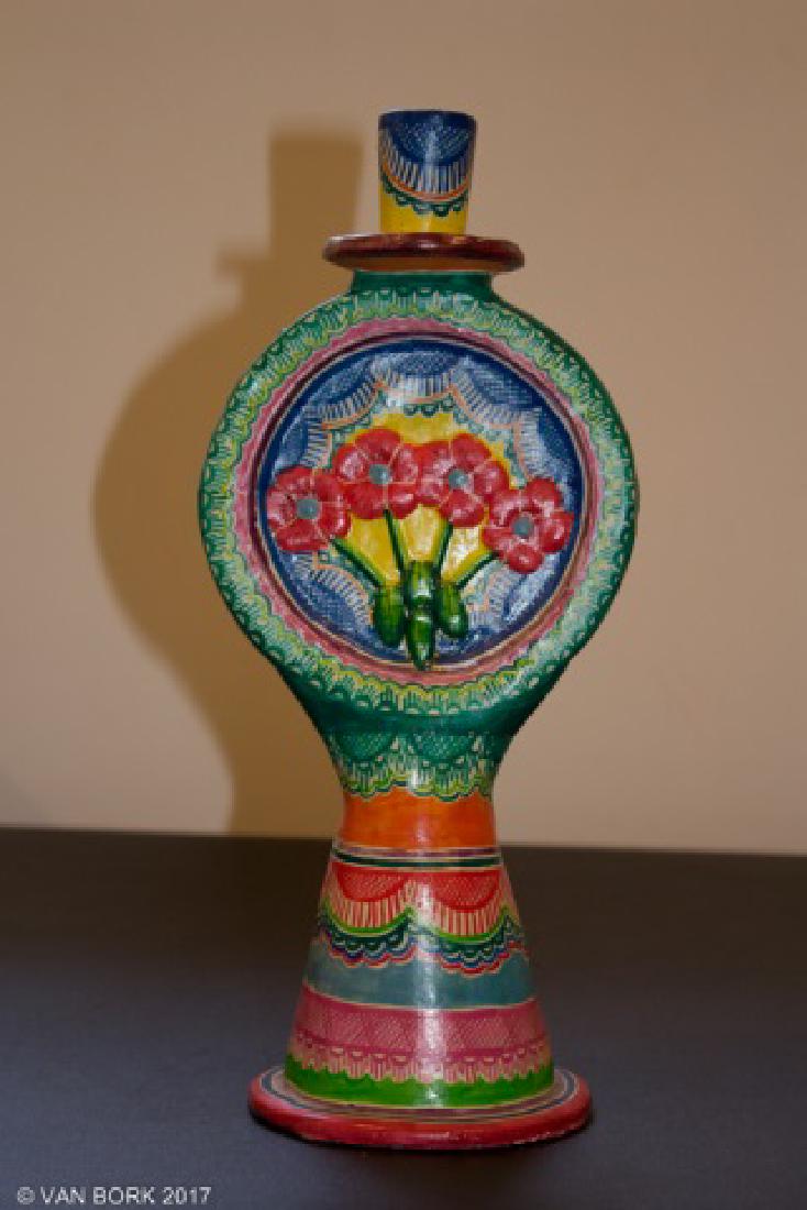 *VINTAGE MEXICAN FOLK ART CANDLESTICK (1 of 3)