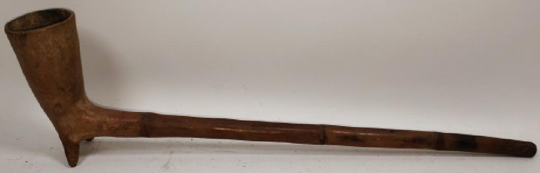 *PRE-COLUMBIAN POTTERY PIPE (1 of 3)