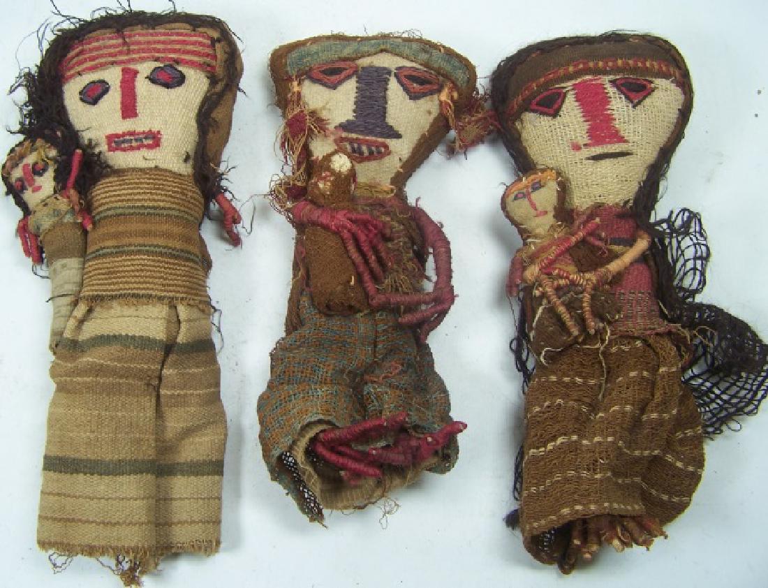 *3 PERUVIAN CHANCAY TEXTILE DOLLS (1 of 1)