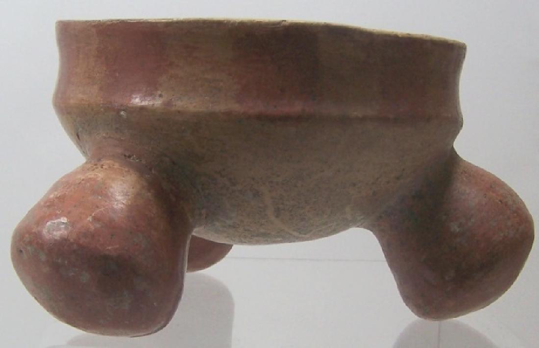 *PRE-COLUMBIAN TRIPOD RATTLE BOWL (1 of 3)