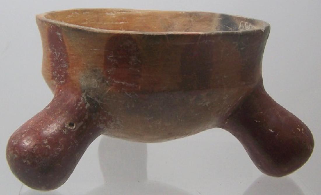 *PRE-COLUMBIAN TRIPOD RATTLE BOWL (1 of 3)