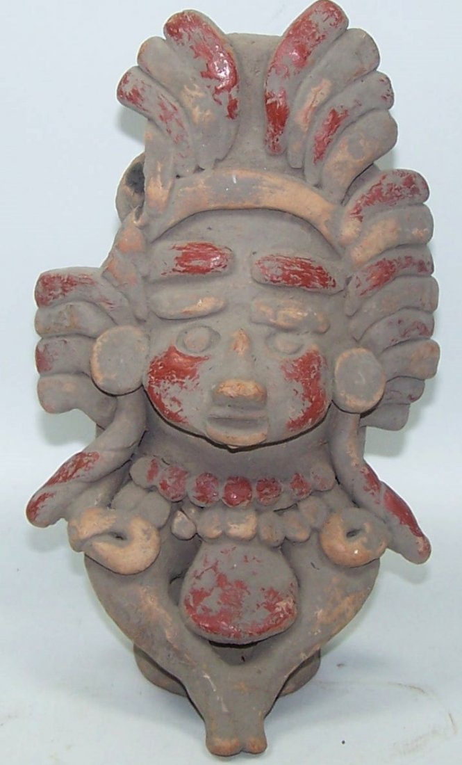 *PRE-COLUMBIAN STYLE POTTERY SEATED FIGURE (1 of 2)