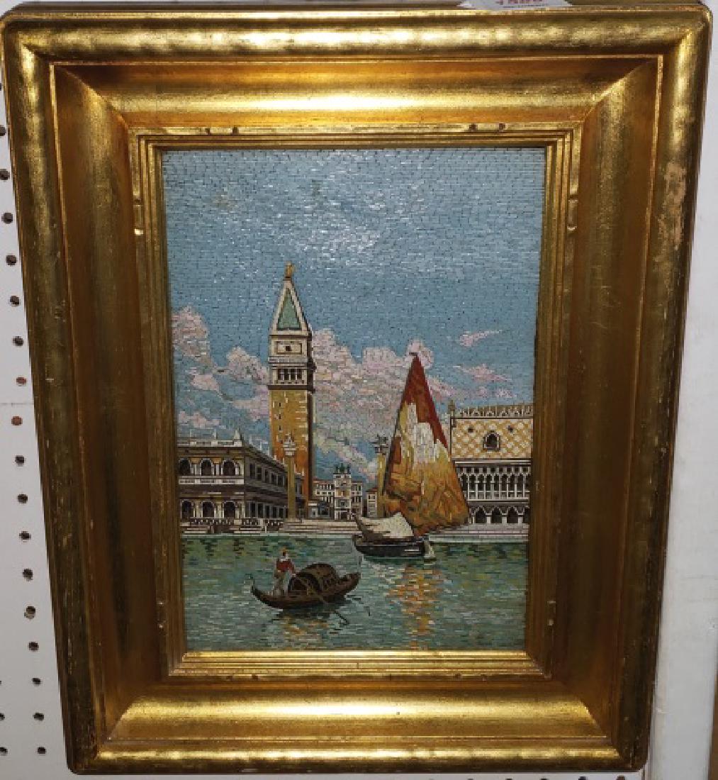 *VINTAGE ITALIAN MICROMOSAIC INLAID STONE PANEL (1 of 3)