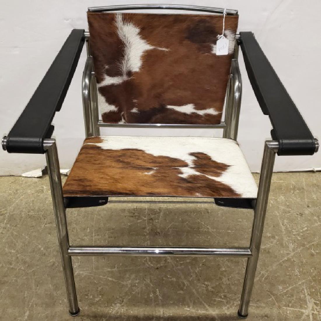 *ALIVAR RECLINING CHAIR: Having cow hide upholstered back and seat and adjustable back.