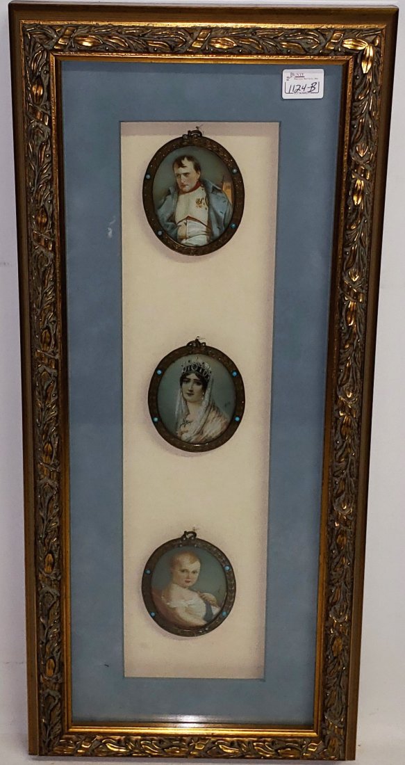 *3 MIMIATURE PORTRAIT PLAQUES (1 of 4)