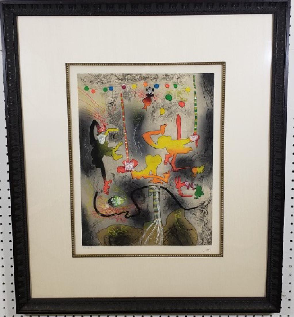 *MATTA, ROBERTO: (1911-2002 Chilean) "Carne Amont", framed aquatint etching, signed lower right, numbered VII/XXV in pencil lower left margin, approximate plate size 18 7/8" x 14 1/2", frame 34 1/2" x 30".