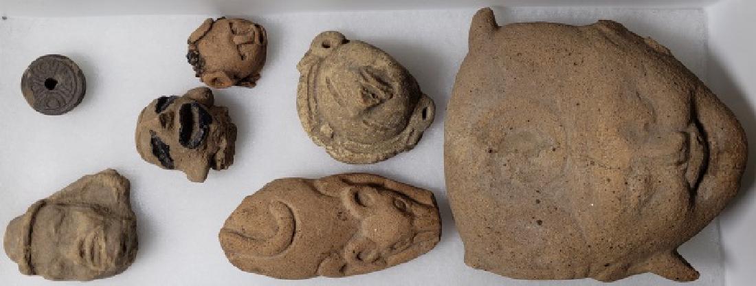 *GROUP OF PRE-COLUMBIAN FRAGMENTS: Heads, rat, etc.