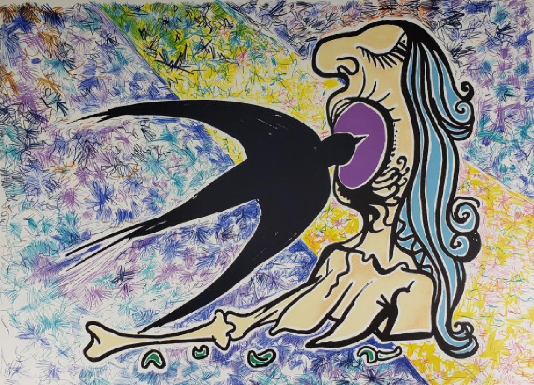 *DALI, SALVADOR: (1904-1988 Spanish) "Swallow from the Sweet le Jungle", unframed lithograph on arches watermarked paper, signed lower right, numbered from edition of 250 lower left, approximately 19" x 25 1/2".