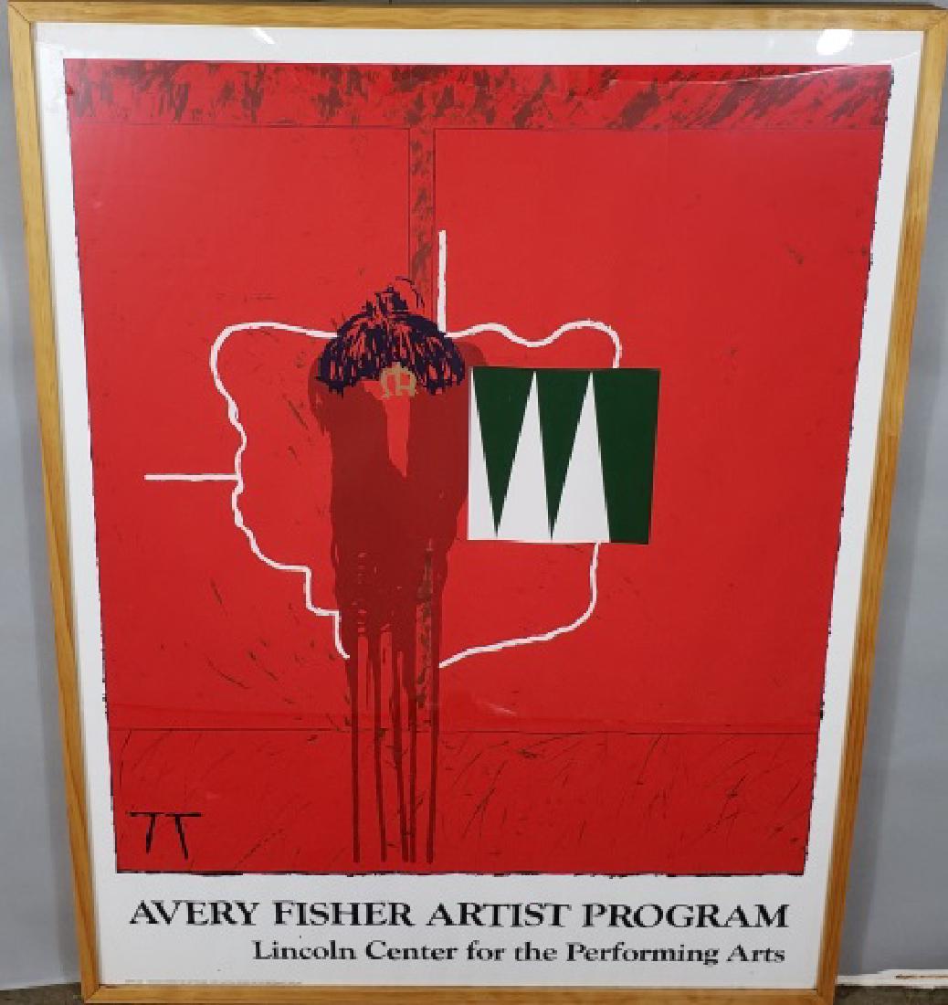 *FISHER AVERY SERIGRAPH POSTER: "Avery Fisher Artist Program, Lincoln Center for the Performing Arts", framed serigraph poster, dated 1991, approximate size with frame 45 1/4" x 34 5/8".