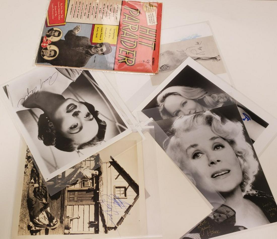 15 AUTOGRAPHED PHOTOS: Anne Beyth, 2 June Wilkenson, Sally Rand, Alan Young, Oprah Winfrey, Crystal Gail, Larry King, Erin Anne Murphy, Erin Moran, Paul Anka, etc.