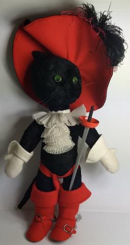 LENCI DOLL: Puss and Boots, 19" with hat.