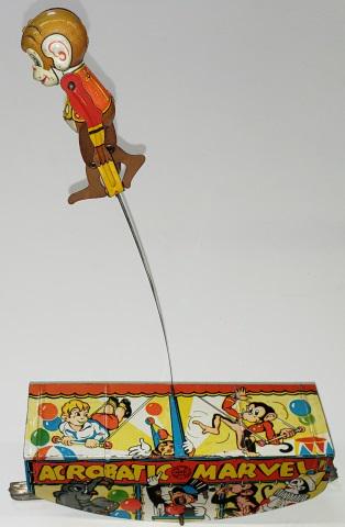 MARX TIN WIND-UP: Acrobatic Marvel, approximate height 13 1/4".