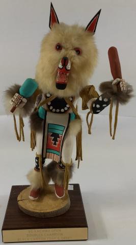 *KACHINA TROPHY: Marked "90 Kachina Open, Doubles Champion, Black Canyon Trap & Skeet", approximate height 14 1/2".