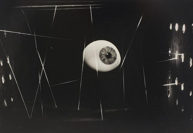 *NATHAN LERNER ORIGINAL PHOTOGRAPH: Nathan Lerner (1913-1997 American), "Eye and String", unframed black and white photograph, created from photographer's original 1939 photo stock, signed and titled in pencil on verso, inscribed to pre
