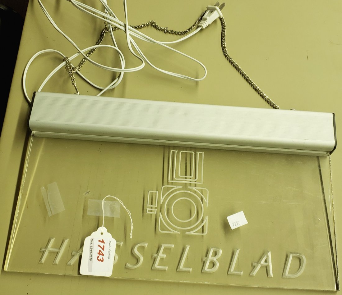 HASSELBLAD ADVERTISING SIGN: HASSELBLAD ADVERTISING SIGN