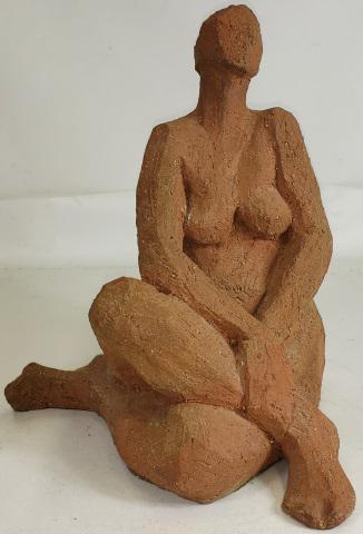 *SHEILA OETTINGER STONEWARE SCULPTURE: Sheila Oettinger (1939-2017 American), "Melanie", stoneware sculpture, ca. 1979, approximate height 14".