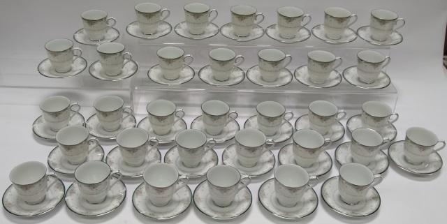 *34 NORITAKE DEMITASSE CUPS AND SAUCERS: *34 NORITAKE DEMITASSE CUPS AND SAUCERS
