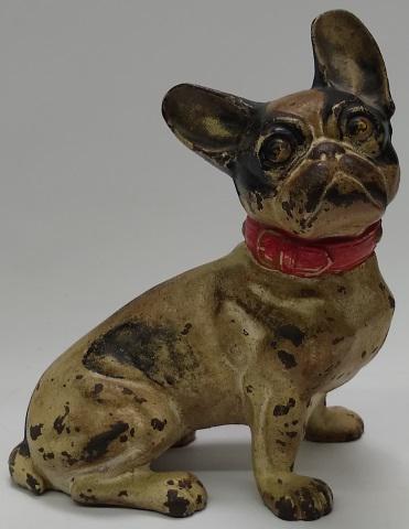 *FIGURAL CAST IRON DOORSTOP: Boston terrier, approximate height 8".