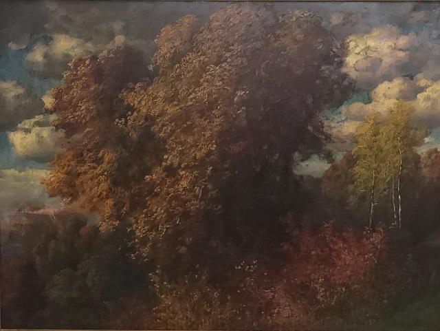 *HERMANN TRAUGOTT RUDISUHLI ORIGINAL OIL: Hermann Traugott Rudisuhli (1864-1944 Swiss), impressionist landscape, framed oil on board, signed lower right, approximately 20 1/2" x 26 3/4", with frame 23" x 30".
