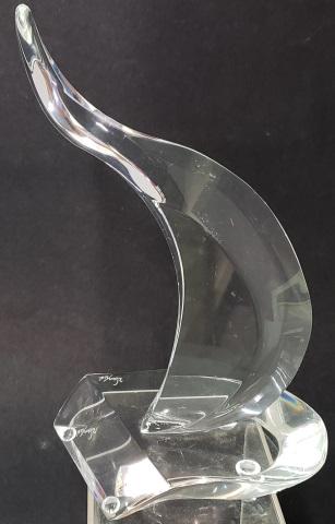 *HIVO VAN TEAL LUCITE SCULPTURE: Signed on base Van Teal, approximate height 9 1/4".